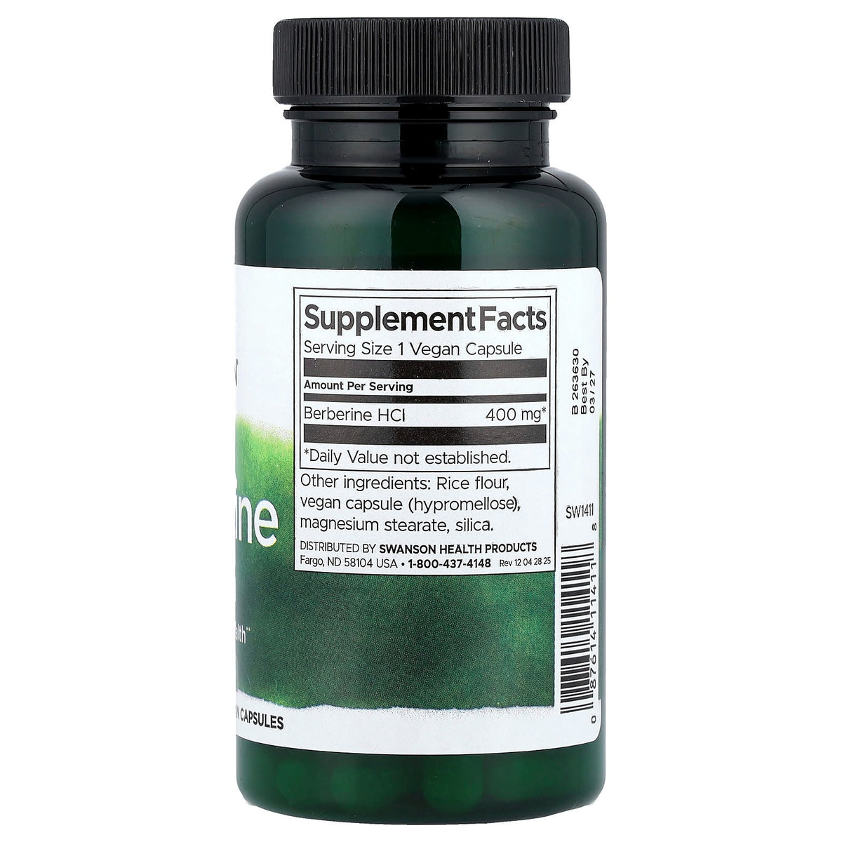 Berberine, 400 mg, 60 Vegan Capsules